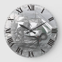 Attack vid den jätte- bläckfisken stor klocka