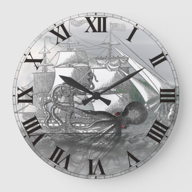 Attack vid den jätte- bläckfisken stor klocka (Framsida)