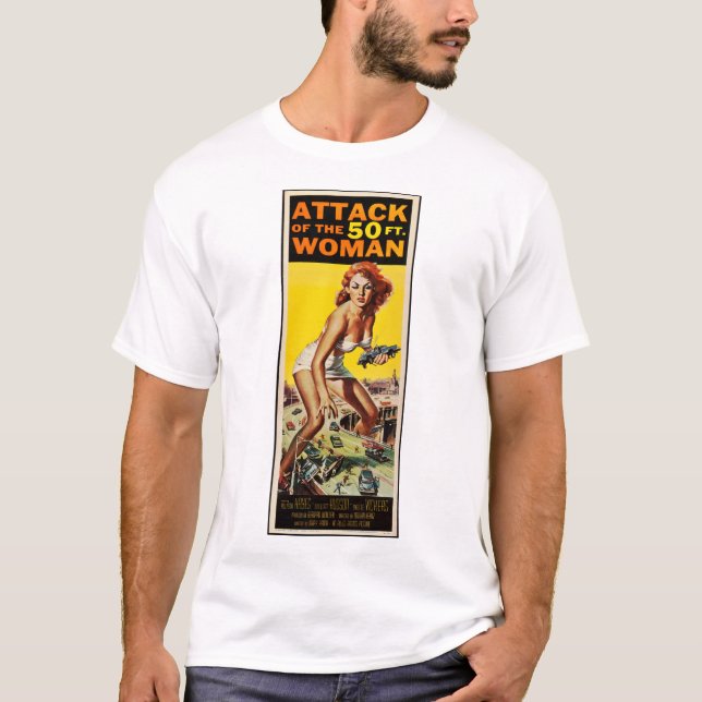 Attacken mot 50-fotskvinnan (1958) Poster film T Shirt (Framsida)