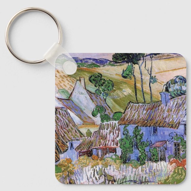 Attackerna i Tak från Backe av Vincent van Gogh Nyckelring (Framsida)