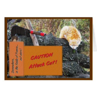 Attackkatt Hälsningskort