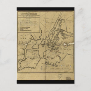 Attackplan på Long Island 27 augusti 1776 Vykort