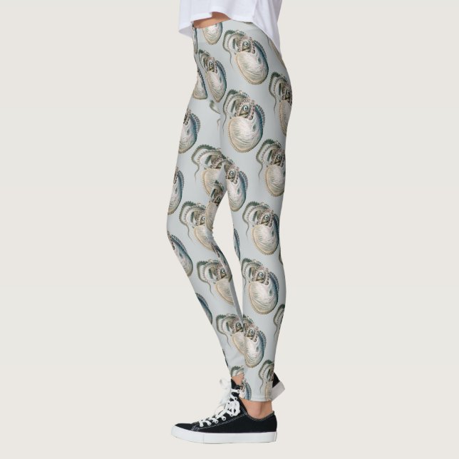 Åttahornad Argonaut, Gamla Marina Djur Leggings (Vänster)