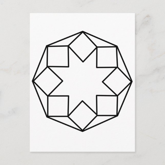 Åttakantig torg vykort (Framsida)