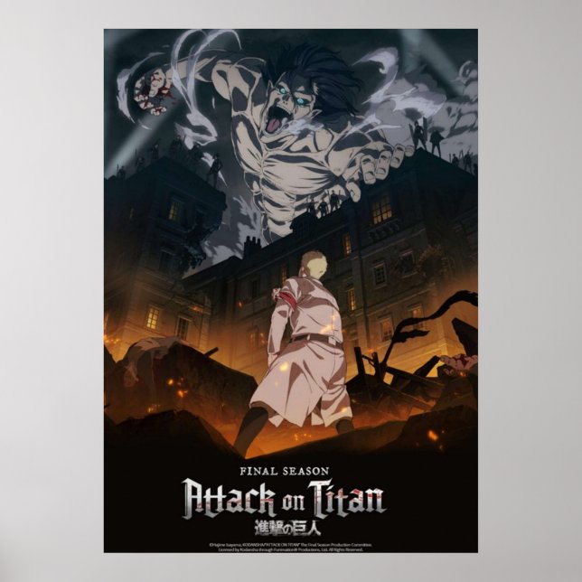 Attentat mot Titan Season 4, sista säsong Poster (Framsidan)