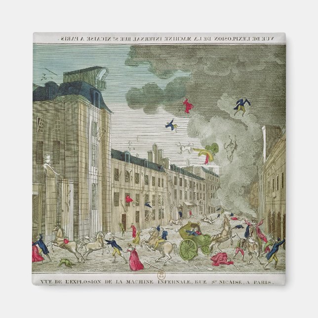 Attentatet mot Napoleon Bonaparte Magnet (Framsidan)