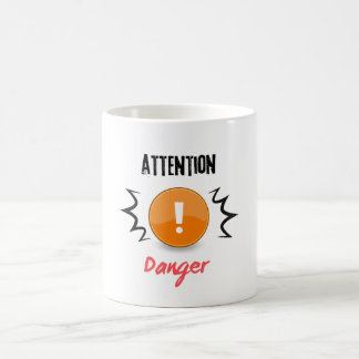 attention danger  kaffemugg