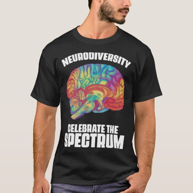 Attention Deficit Disorder Hyperactivity Neurodive T Shirt (Framsida)