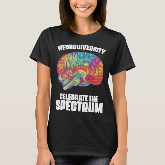 Attention Deficit Disorder Hyperactivity Neurodive T Shirt (Framsida)