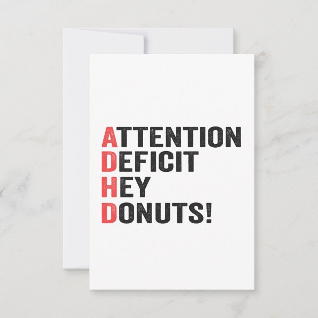 Attention Deficit Hej Donuts Adhd Neurodiversitet  Tack Kort (Framsida)