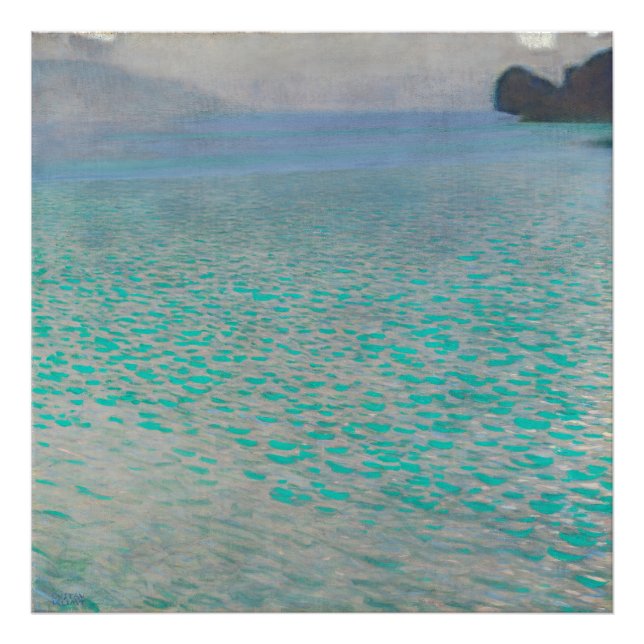 Attersee, Landskapsmålning, Gustav Klimt Fototryck (Framsidan)