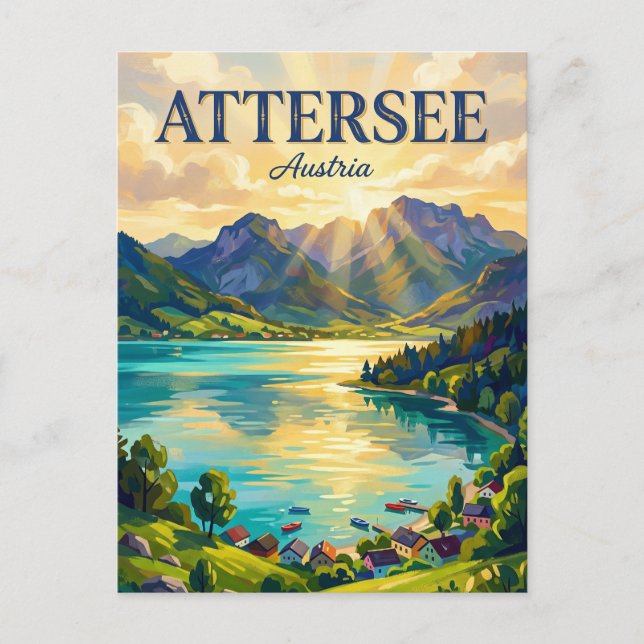 Attersee Österrike Vykort (Framsida)