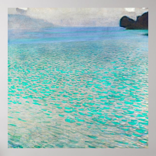 Attersee Serenitet – Klimt Impressionistisk Konst Poster (Framsidan)