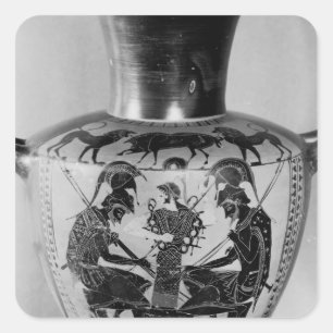 Attic Black figur hydra Fyrkantigt Klistermärke