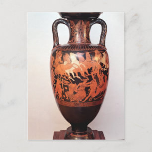 Attic Red figur amphora Vykort