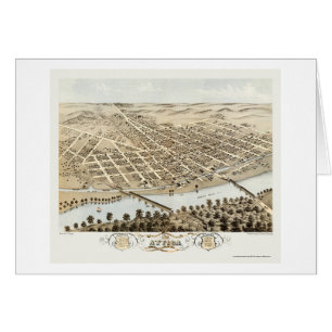 Attica I den panorama- kartan - 1869 Hälsningskort