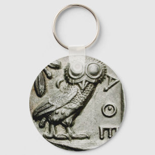 Attica Tetradrachm Owlthena Nyckelring
