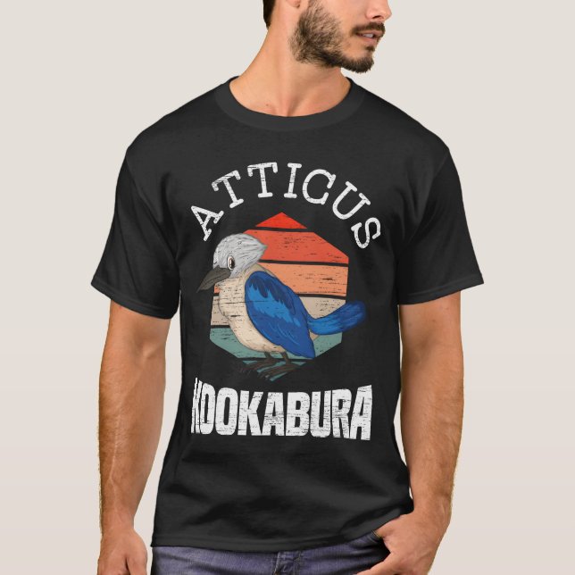 Atticus Kookaburra Birding Bird Älskare Kingfisher T Shirt (Framsida)