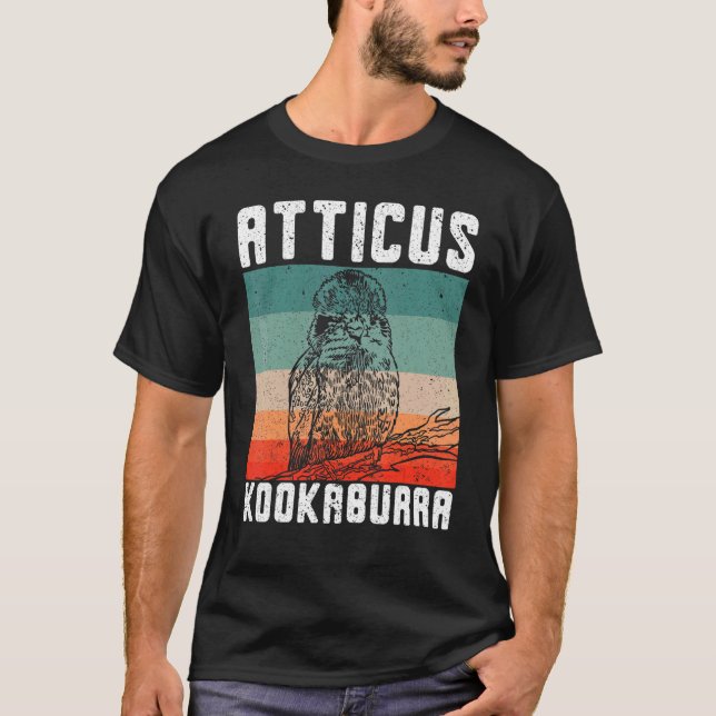 Atticus Kookaburra Birding Birdwating Kung T Shirt (Framsida)