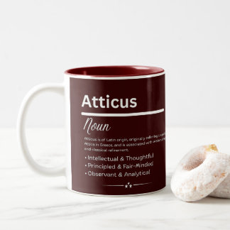Atticus Personalized Name Två-Tonad Mugg