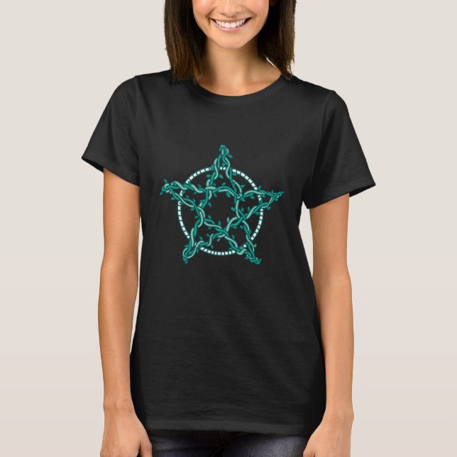 Ättika av gotiska kläder, estetisk ockult 6 t shirt (Framsida)