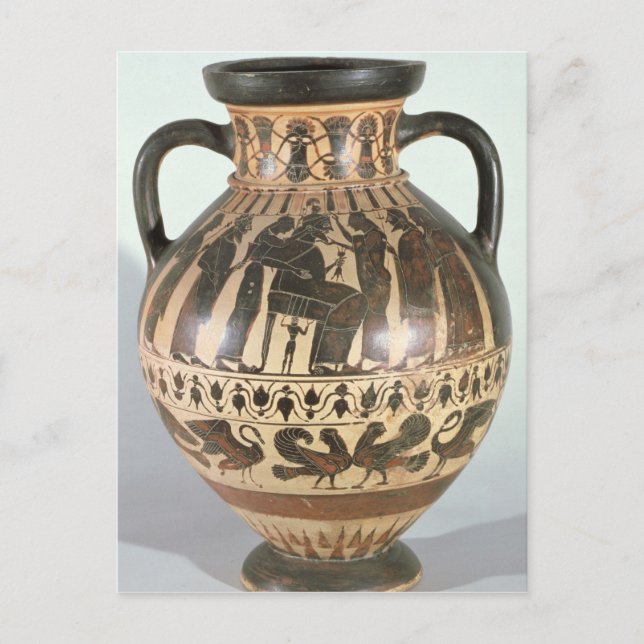 Attika Corinthian amphora Vykort (Framsida)