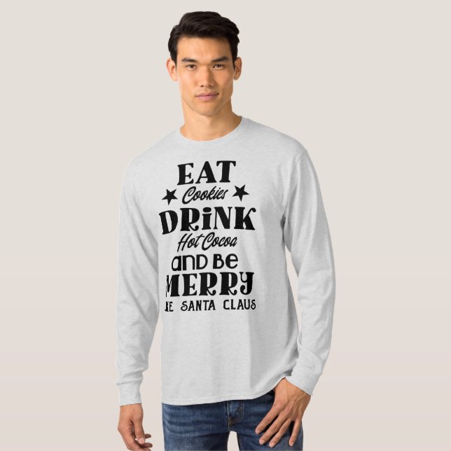 Ättikakor, hett, Långärmad av kakao Manar T Shirt (Hel framsida)