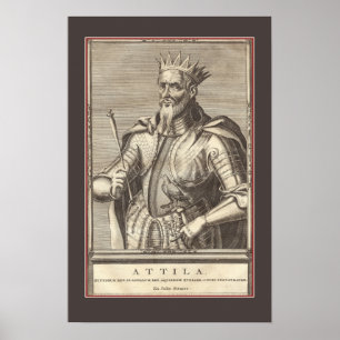 Attila hunen, gissel av guden med gränsen poster