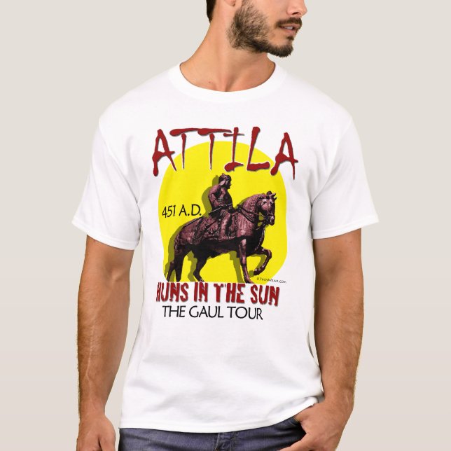 Attila "Huns i solen" turnerar (den ljusa manar T-shirt (Framsida)