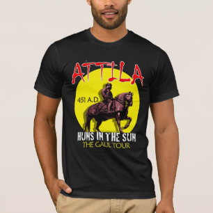 Attila "Huns i solen" turnerar (kvinna mörk) Tee Shirt