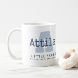 Attila namn: monogram A blått Kaffemugg