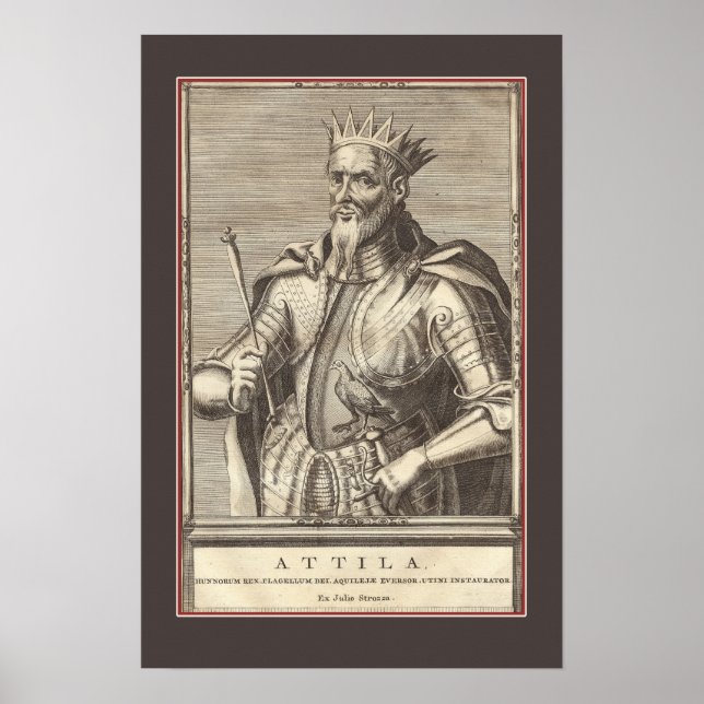 Attila The Hun, Guds gissel med Gräns Poster (Framsidan)