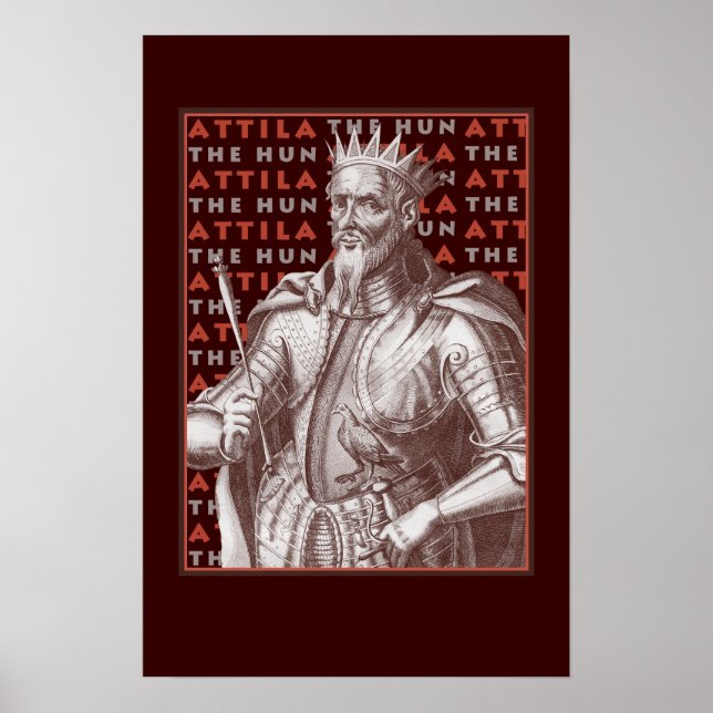 Attila the Hun - Striking Antique Image Poster (Framsidan)