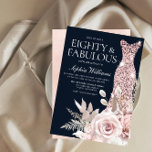 Åttio och Fabulous! Dusty Ro Blommigt 80:e födelse Inbjudningar<br><div class="desc">Åttio och Fabulous! Dusty Ro Blommigt 80:e födelsedagsinbjudan Se matchande samling i Niche and Nest Store Tack</div>