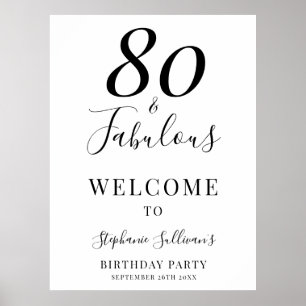 Åttio och fantastisk 80-årsfest  poster