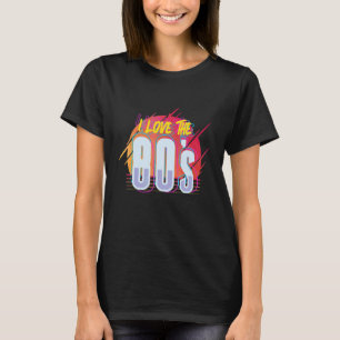Åttiotals kostymfest Nostalgisk 1980-tal Jag äls T Shirt
