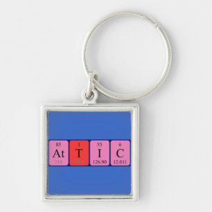 Attisk periodisk nyckelring bord