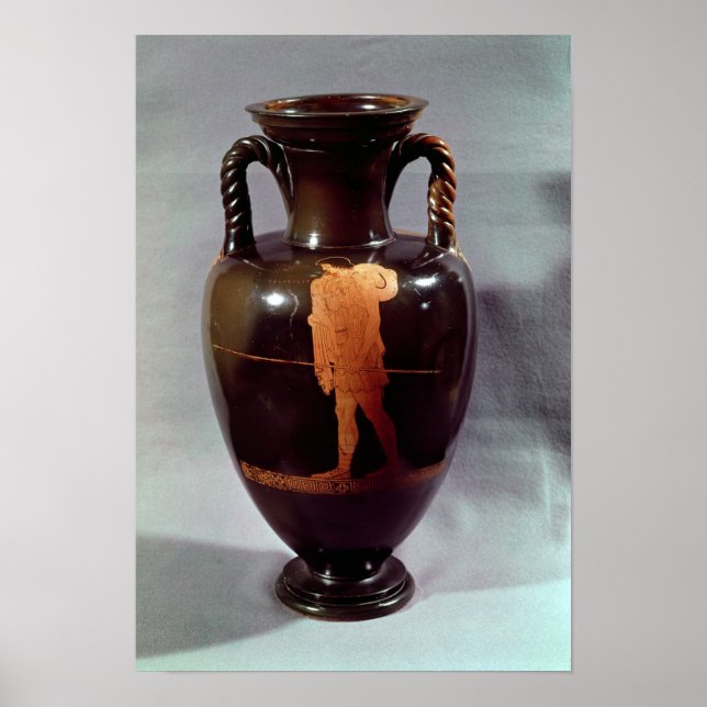 Attisk röd-figur amphora poster (Framsidan)