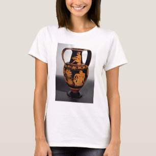 Attisk röd-figur amphora som skildrar en satyr käm tröja