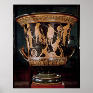 Attisk röd figur calyx krater poster