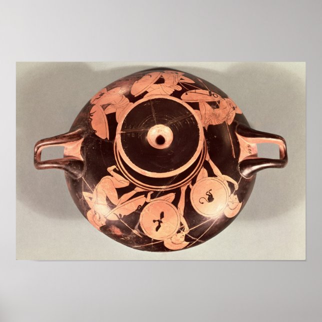 Attisk röd-figur kopp poster (Framsidan)