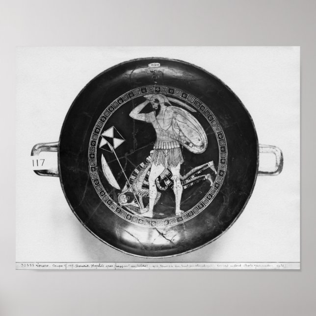 Attisk röd-figur kopp poster (Framsidan)