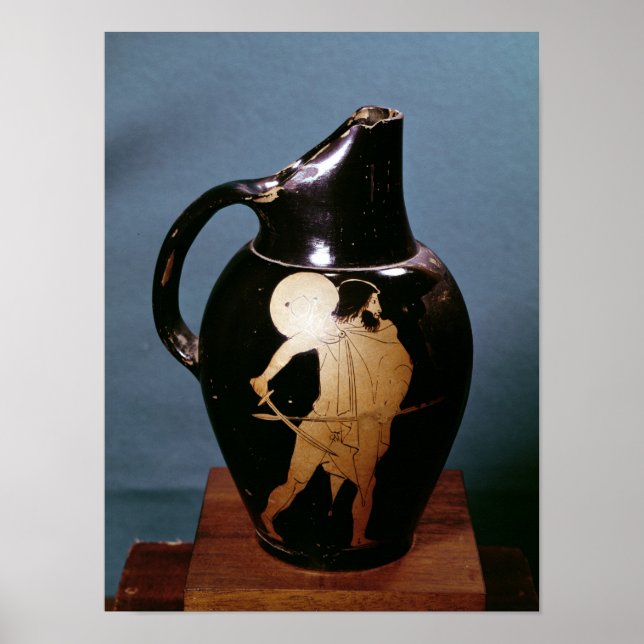 Attisk röd-figur oinochoe poster (Framsidan)