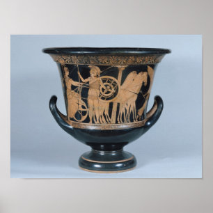 Attisk rödkalyx-krater från figur poster