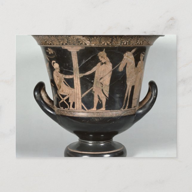 Attisk rödkalyx-krater från figur vykort (Framsida)