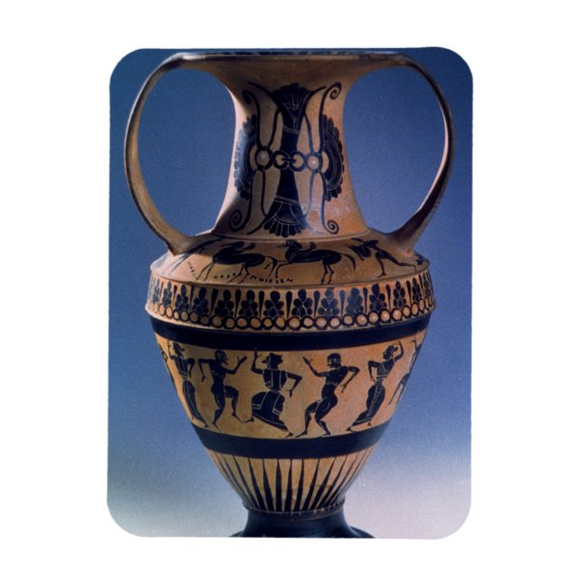Attiska svarta figur amphora-avläsare, c.53 magnet (Vertikal)