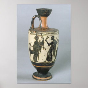 Attiska svarta-figur lekythos poster