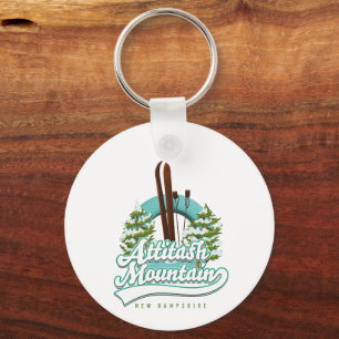 Attitash Mountny Hampshire ski logotyp Nyckelring