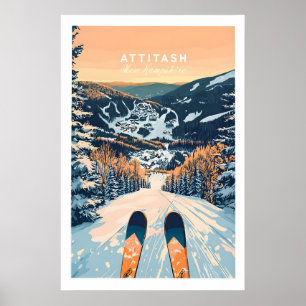 Attitash Ski Väggkonstaffisch 1 Poster