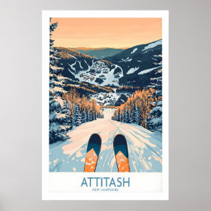 Attitash skidkonsttryck 1 poster